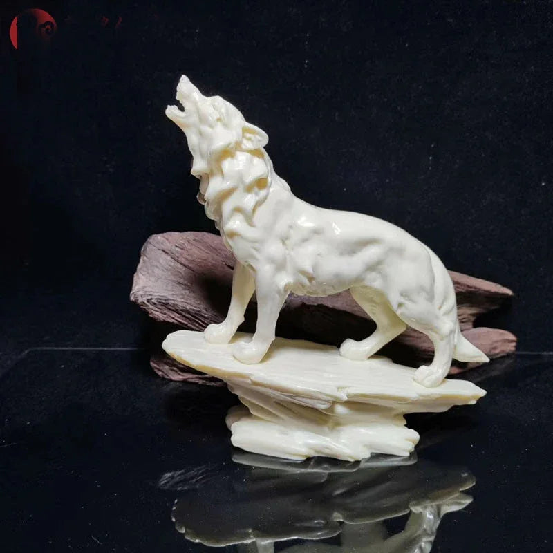 GOOD Sculpture HOME OFFICE Company SHOP CAR TOP cool art wolf carving Ornament statue