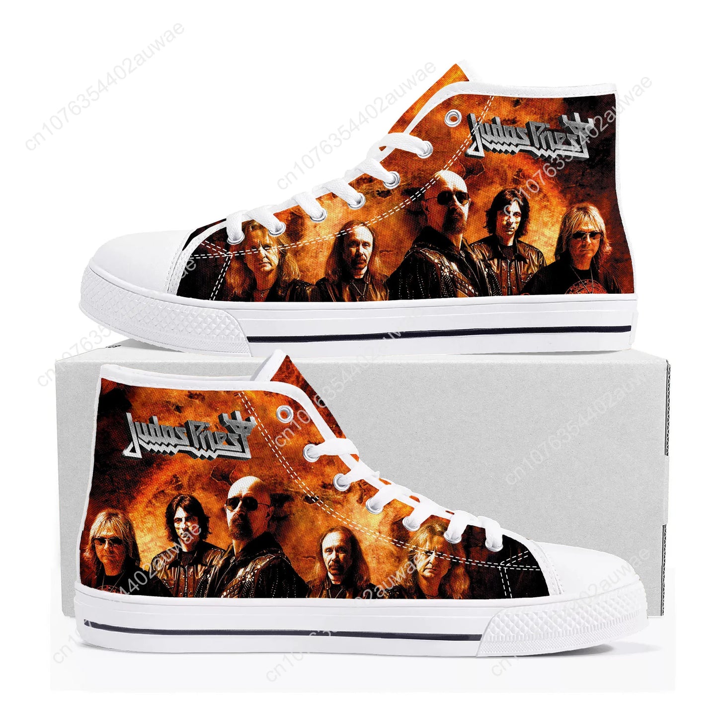 Judas Priest High Tops High Quality Sneakers Heavy Metal Rock Band Men Women Teenager Canvas Shoes - Premium high top shoes from Lizard Vigilante - Just $39.99! Shop now at Lizard Vigilante