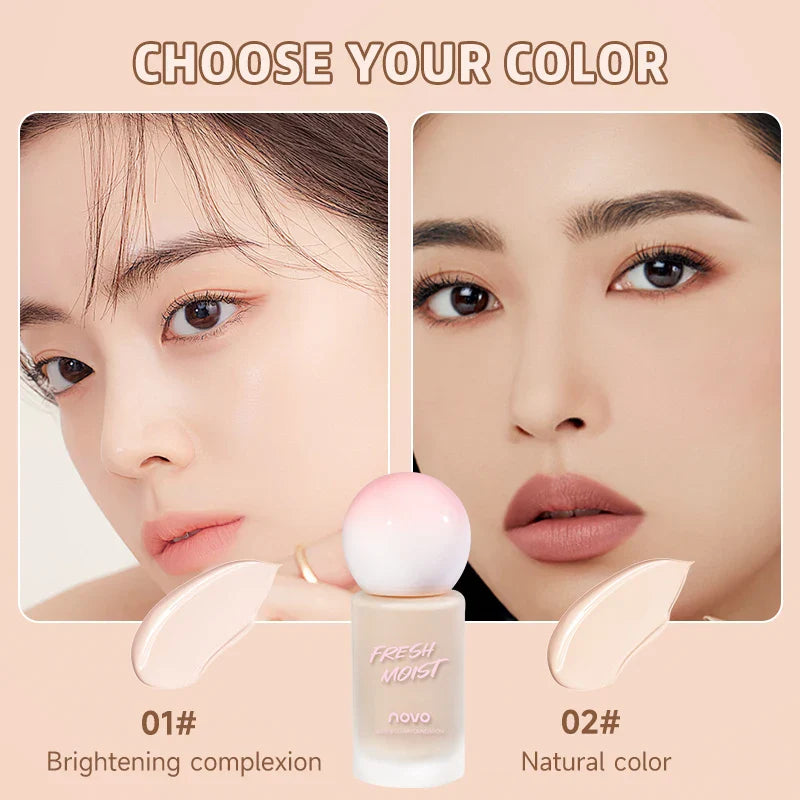 2-color Liquid Foundation BB Cream - Matte Cream, Long-lasting 24-hour Coverage Waterproof, Sodium Hyaluronate and Vitamin E