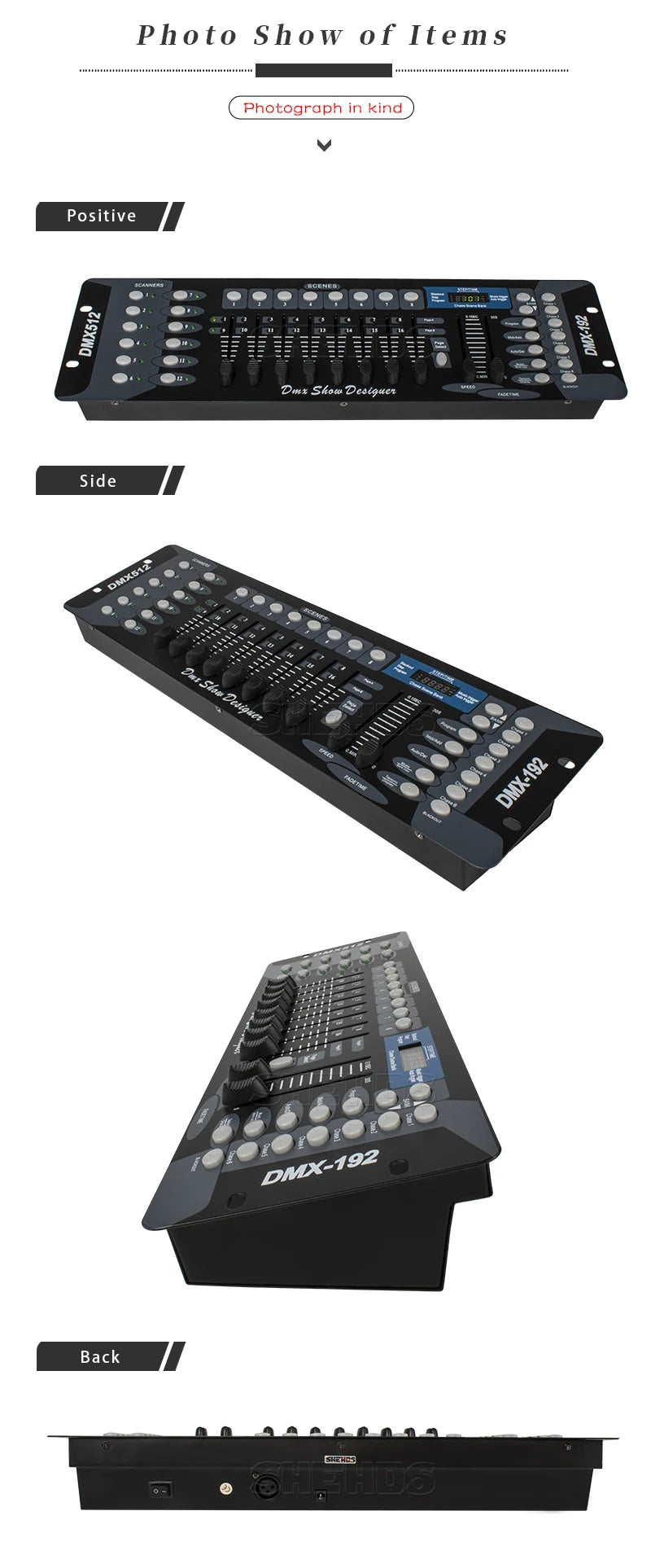 SHEHDS NEW 192 DMX Controller DJ Equipment DMX 512 Console Stage Lighting For LED Par Moving Head Spotlights DJ Controlle - Premium  from Lizard Vigilante - Just $72.99! Shop now at Lizard Vigilante