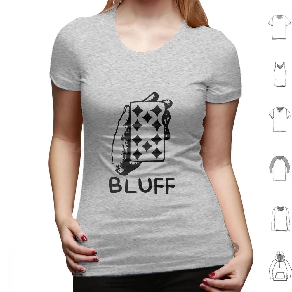 It's A Bluff T-Shirt – Big Size 100% Cotton Gambling Sketch Print Hoax Tee - Premium T-shirt from Lizard Vigilante - Just $28.88! Shop now at Lizard Vigilante