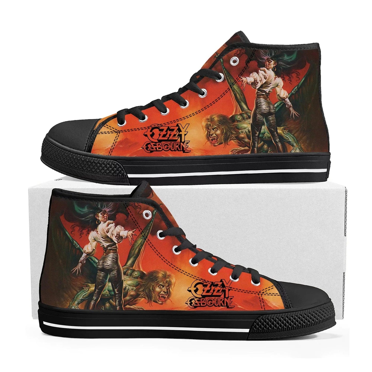 Ozzy Osbourne Canvas Sneakers - Premium shoes from Lizard Vigilante - Just $39.99! Shop now at Lizard Vigilante