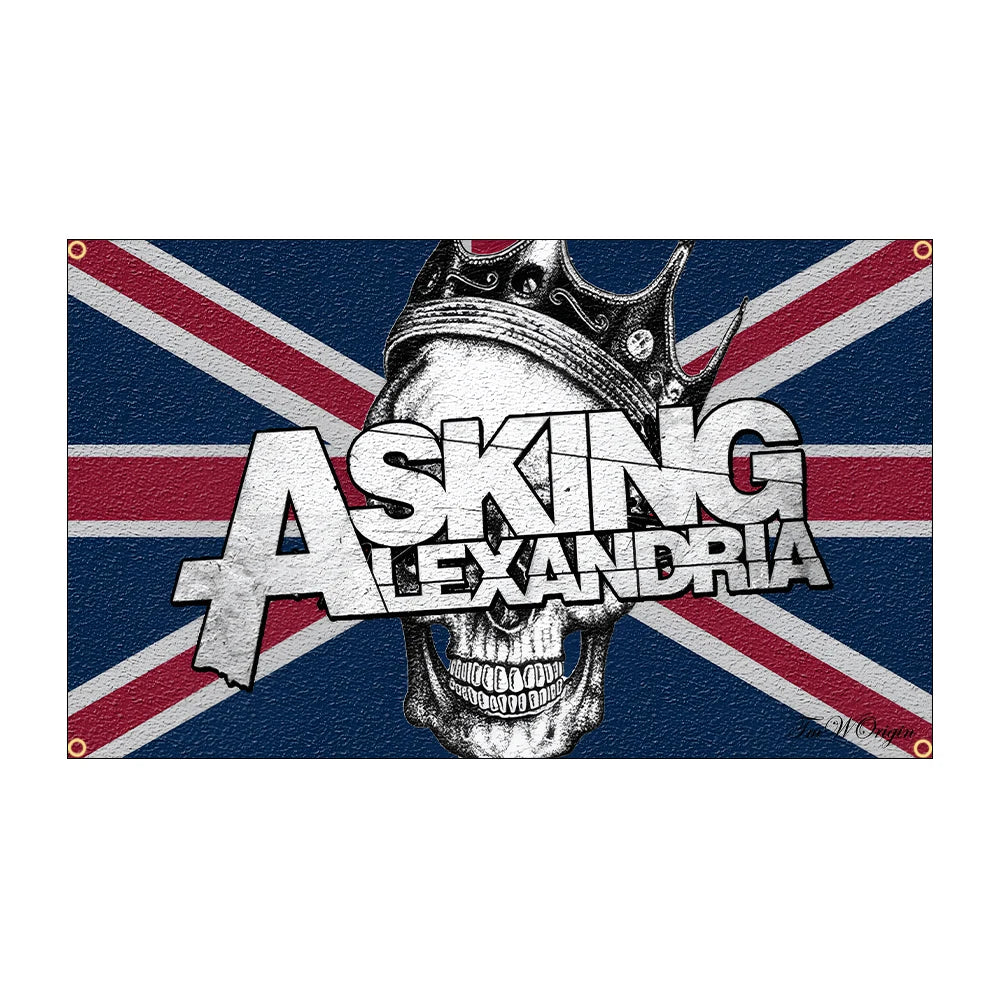 90x150cm 3x5Ft Asking Alexandria Rock Band Flag – Polyester Printed Banner for Bedroom Wall Decor, Metal Music Tapestry - Premium flag from Lizard Vigilante - Just $23.99! Shop now at Lizard Vigilante