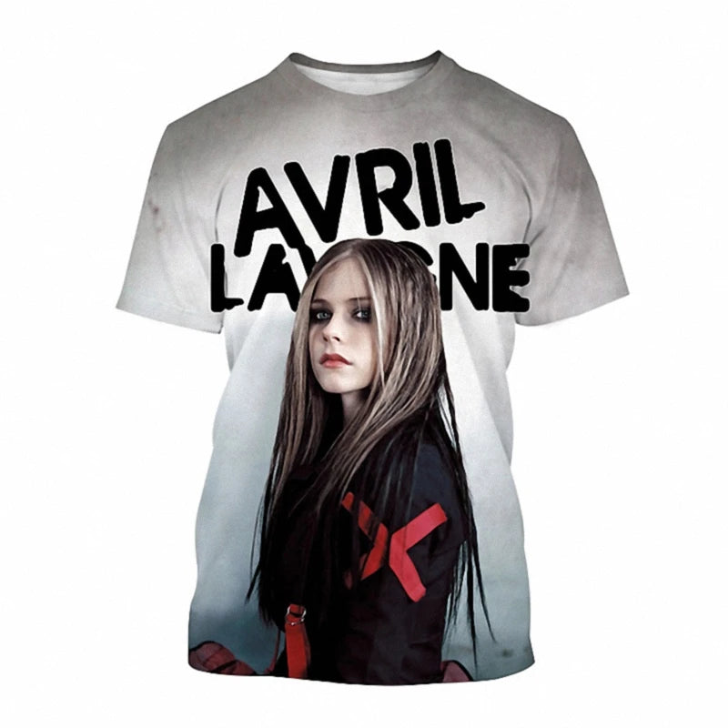 Avril Lavigne 3D Printed T-Shirt – Summer Fashion Casual Oversized Tee, Harajuku Streetwear, Men & Women Singer Graphic Shirt - Premium  from Lizard Vigilante - Just $28.88! Shop now at Lizard Vigilante