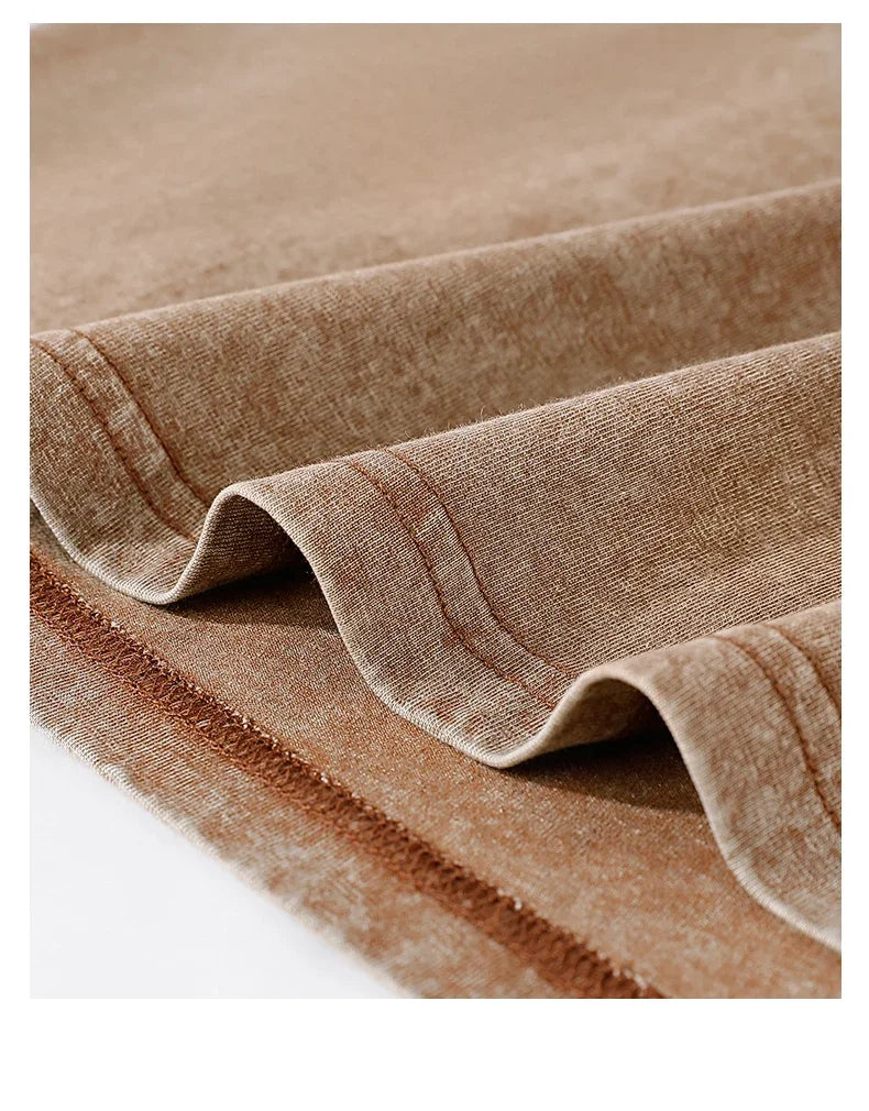 250gsm Vintage Acid Wash Punk Tee – Retro Streetwear T-Shirt for Men & Women | Harajuku Hip-Hop Grunge Cotton Short Sleeve | Namou Drane Exclusive - Premium tee from dsers - Just $27.77! Shop now at Lizard Vigilante