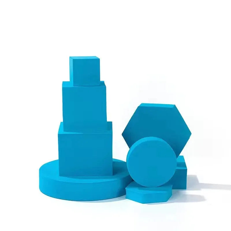 8pcs Hard Foam Shapes Makeup Tools Studio Shooting Props Geometric Cube Cosmetics For Lipstick Craft Photography Props