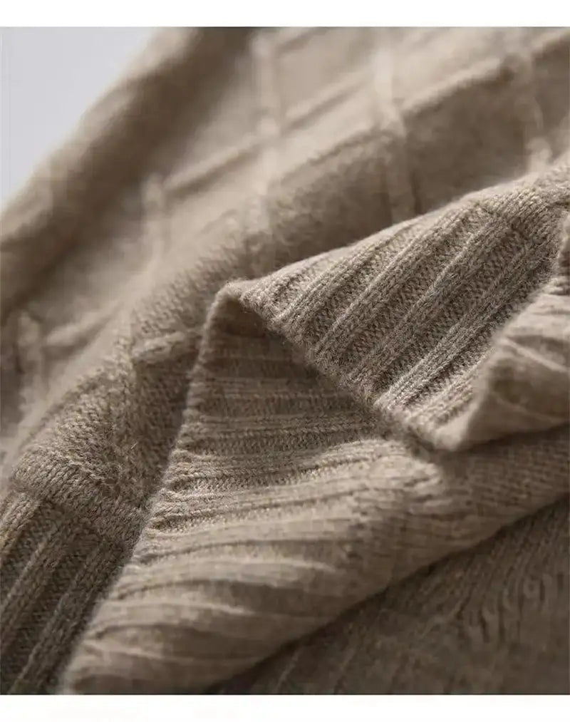 Korean French Style Cashmere Sweater Ladies Wool Windbreaker Cardigan New Autumn Winter Women Knitted Sweater Long Cardigan Coat