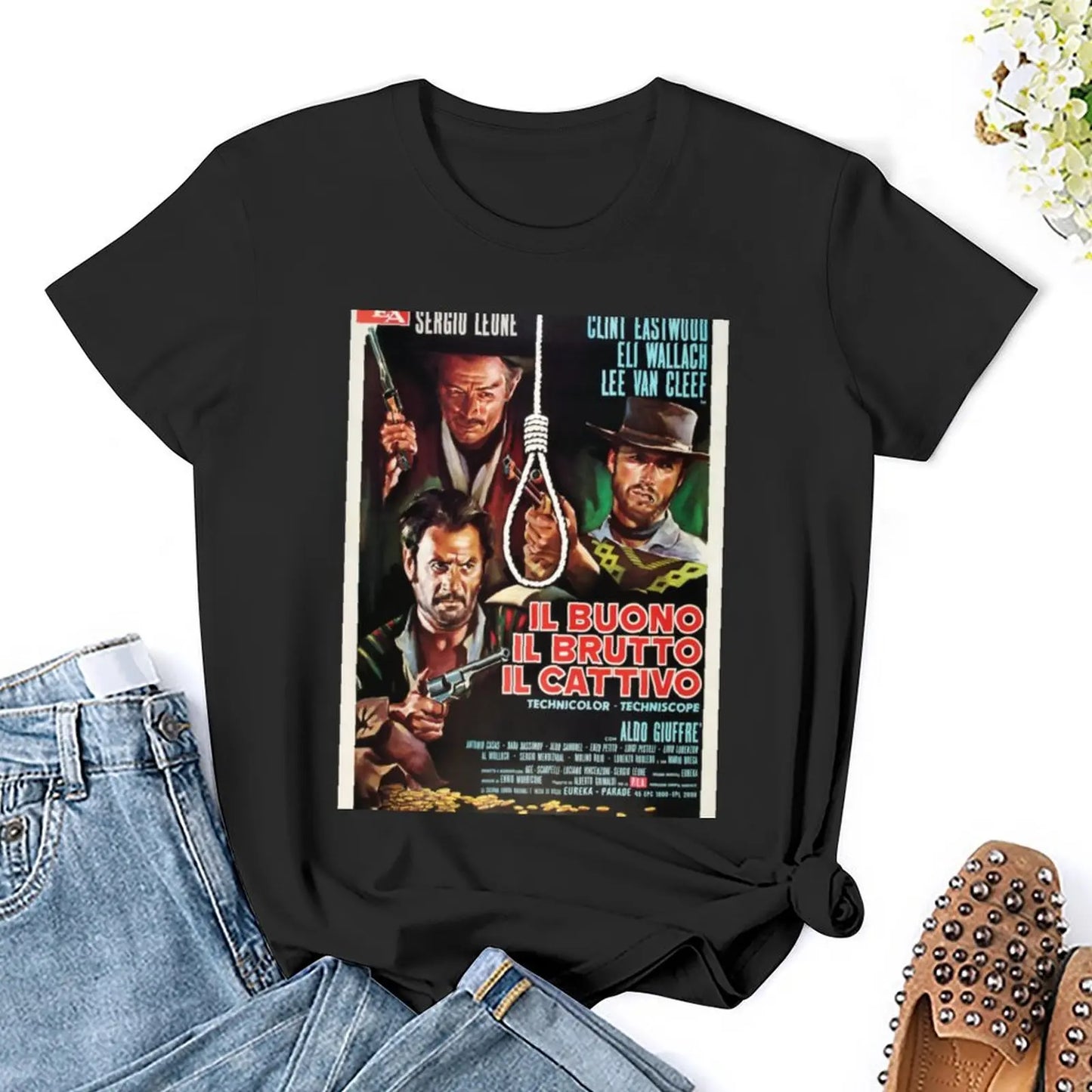 The Good, The Bad, and The Ugly 1966 Western T-Shirt – Clint Eastwood, Lee Van Cleef, Eli Wallach Graphic Tee - Premium T-Shirt from Lizard Vigilante - Just $28.88! Shop now at Lizard Vigilante