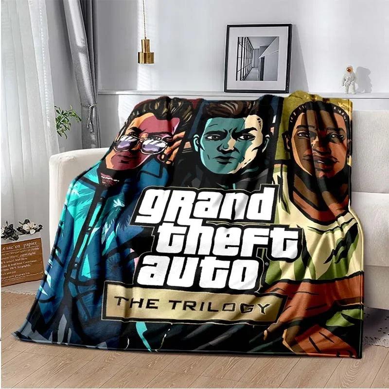 GTA 5 Grand Theft Auto Blanket, Lightweight Warm Insulation Sofa Bed Office Car Knee Pads Blankets - Premium blanket from Lizard Vigilante - Just $20.99! Shop now at Lizard Vigilante