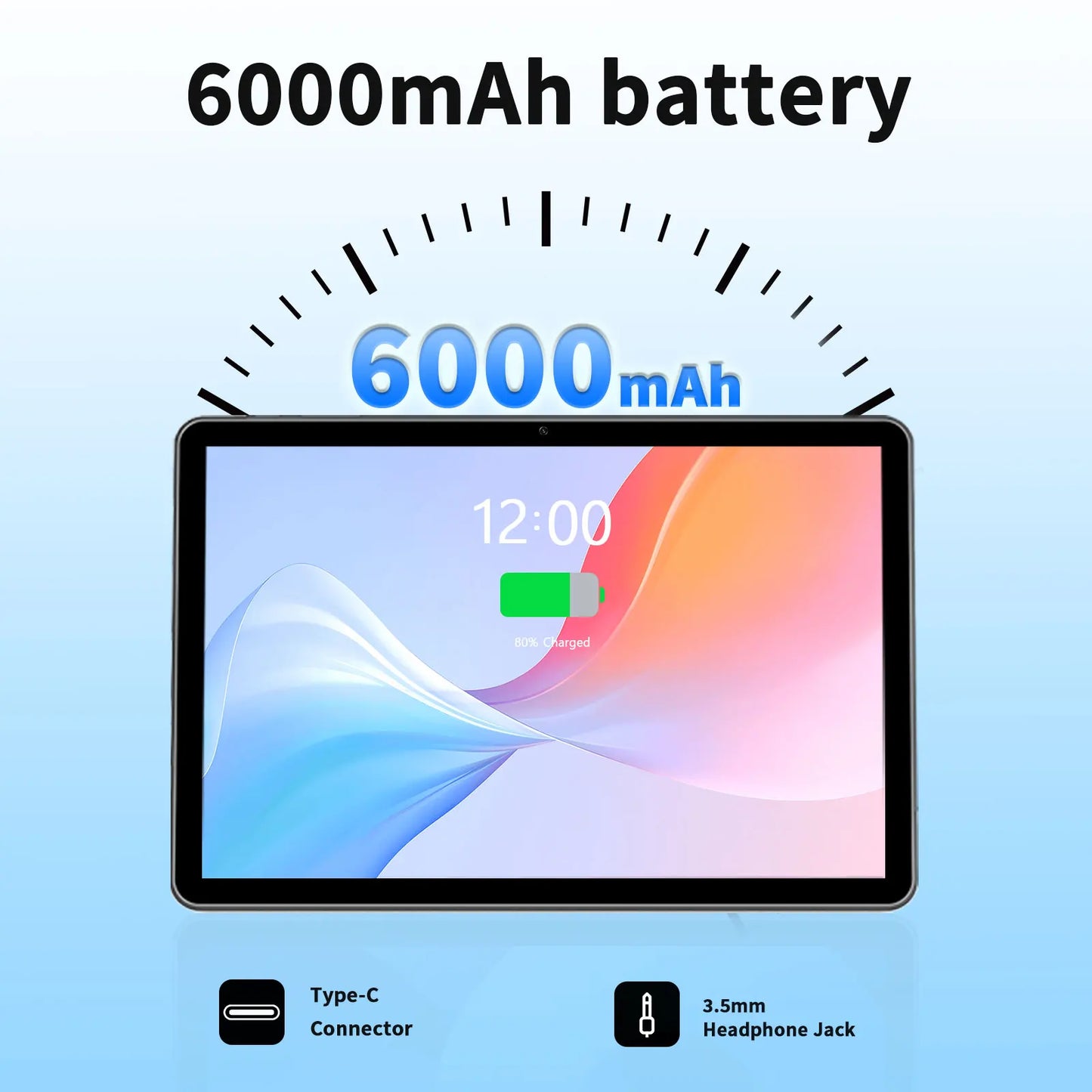 PRITOM 10 Inch Android 13 Tablet, 8(4+4)GB+64GB 1TB Expand, WiFi 6, Dual Box Speakers and Camera, BT5.0, with Mechanical Style C