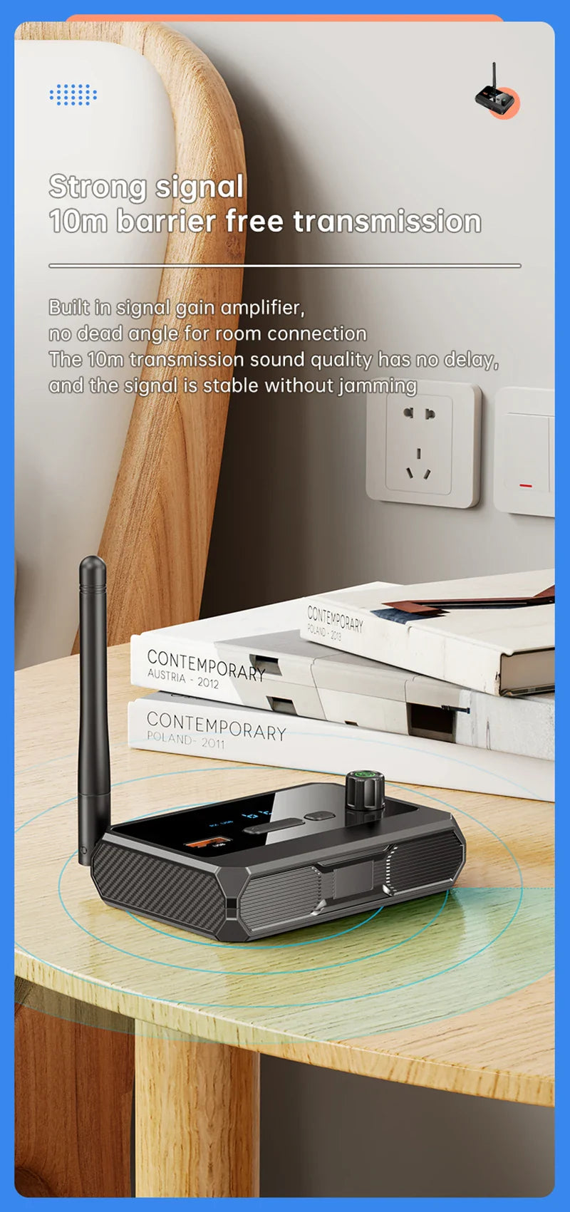 Bluetooth 5.3 Audio Receiver Support USB U-Disk Play Wireless Adapter R/L 2 RCA/3.5MM AUX/Optical Fiber Jack For Car Kit Speaker