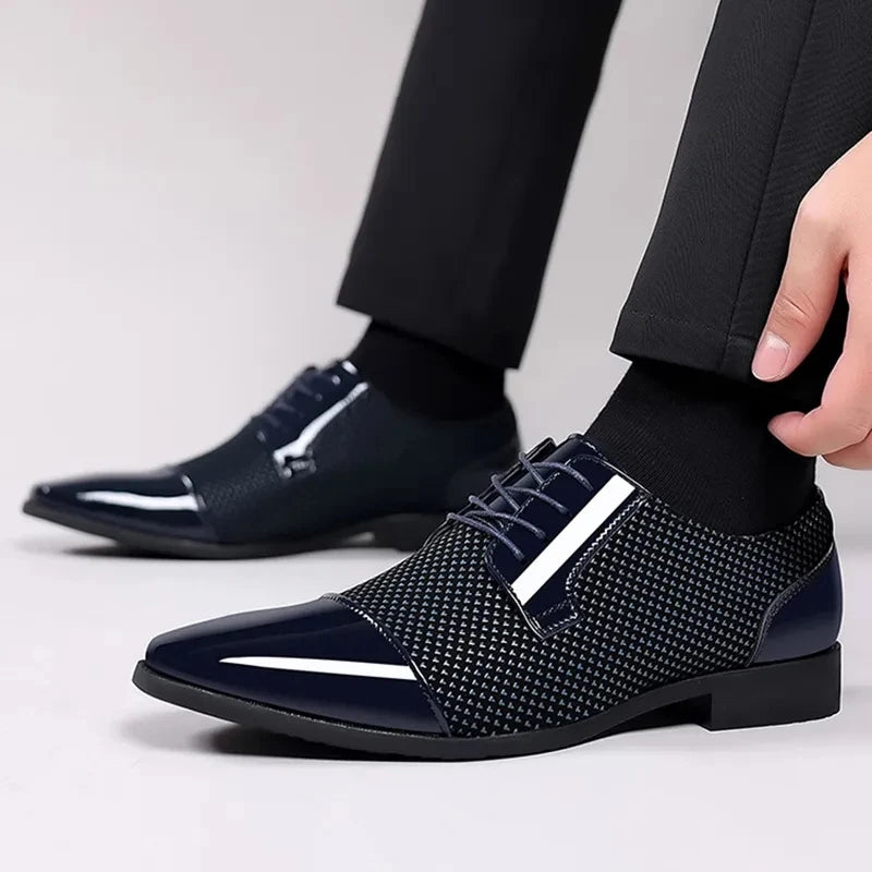 Men Dress Shoes For Men Oxfords PU Leather Shoes Lace Up Formal Black Leather Wedding Party Shoes Casual Luxury Brand Men's 2023 - Premium  from Lizard Vigilante - Just $28.99! Shop now at Lizard Vigilante