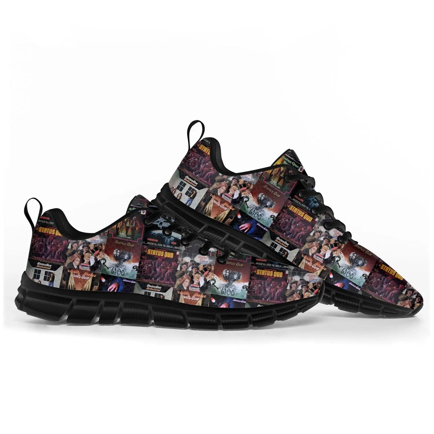 Custom Status Quo Rock Band Sneakers – Premium Fashion Sports Shoes for Men, Women, Teens, and Kids | Lightweight, Breathable, & Hard-Wearing - Premium Sneakers from Lizard Vigilante - Just $22.99! Shop now at Lizard Vigilante