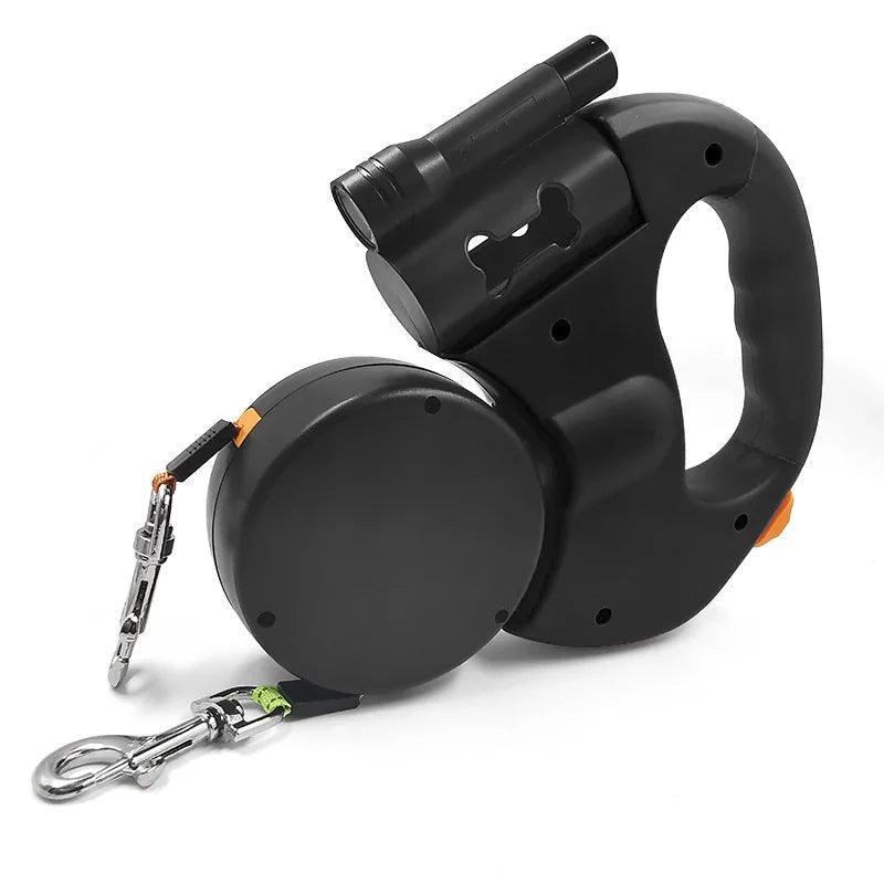 Double dog Leash Light retractable roulette double end leash Portable rotating pet leash for 2 dogs walking pet supplies - Premium dog leash from Lizard Vigilante - Just $36.99! Shop now at Lizard Vigilante