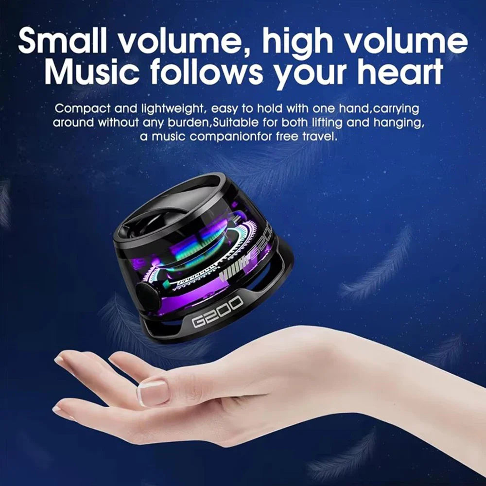 Portable Bluetooth Speaker G200 RGB Lighting Magnetic Speaker BT5.3 Mini Sound Box 7 Hours Playback Phone Holder Phone Holder