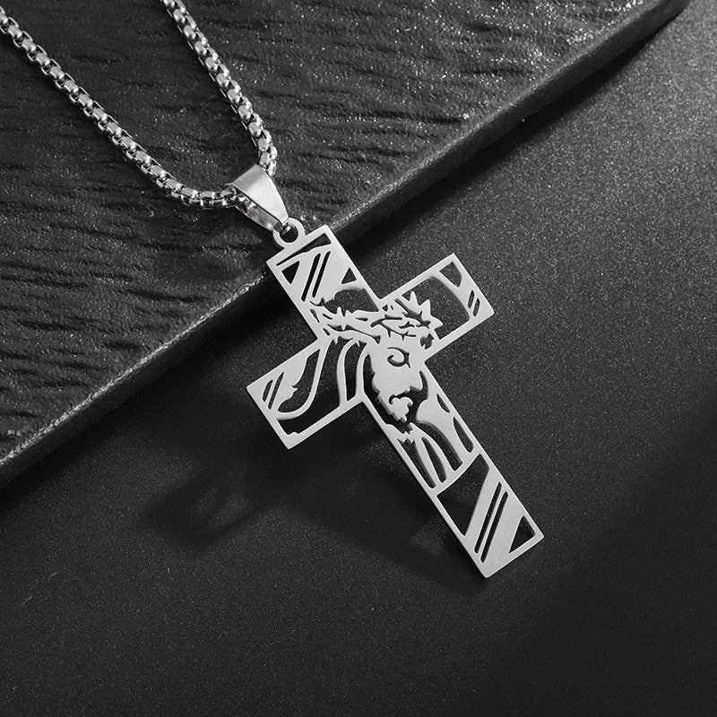 Exquisite Shining Crystal Cross Necklace Pendant Lucky Charming Fashion Jewelry Gift Unisex