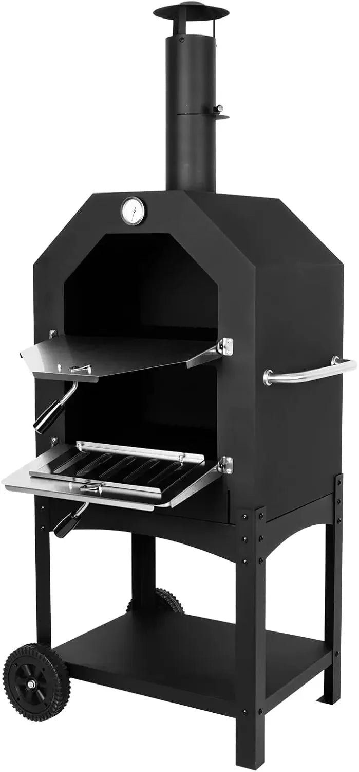 Epic Backyard Blaze Outdoor Pizza Oven – Portable Wood-Fired Grill with Wheels & Waterproof Cover for Patio Pizza Parties - Premium pizza oven from Lizard Vigilante - Just $301.08! Shop now at Lizard Vigilante