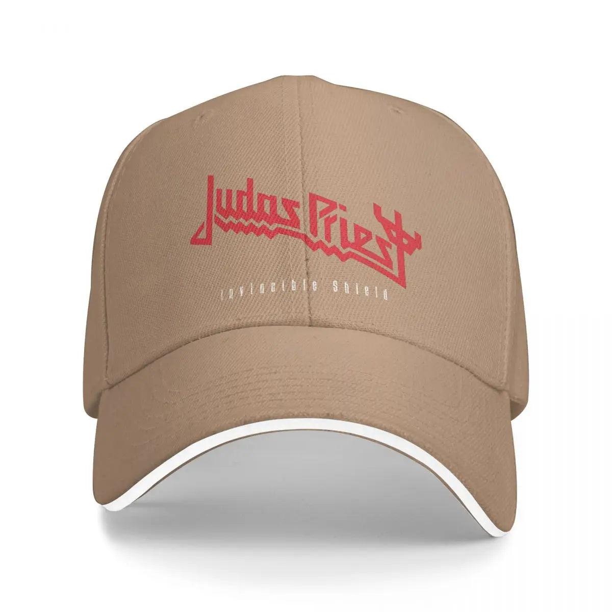 Red Judas Priest Rock Band Heavy Metal Baseball Cap Merch Fashion Trucker Hat Men Women for Outdoor Headwear Adjustable - Lizard Vigilante