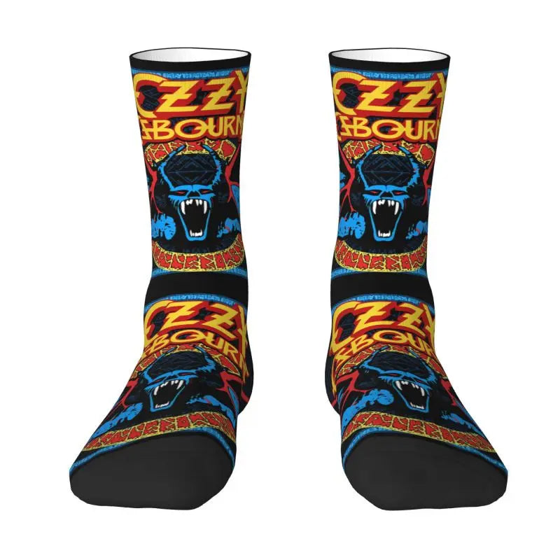 Ozzy Osbourne British Rock Heavy Metal 3D Printed Crew Socks - Premium socks from Lizard Vigilante - Just $18.88! Shop now at Lizard Vigilante