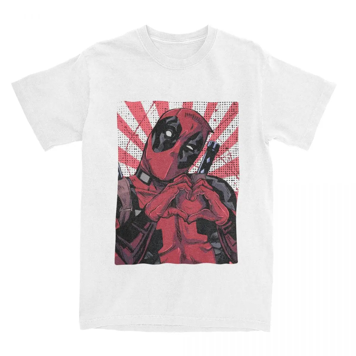 Deadpool Hand Heart TShirt for Men Women Cotton Comic Book Fashion Unisex Tee ONeck Short Sleeve T Shirt summer casual Clothes cool tee - Premium t-shirt from Lizard Vigilante - Just $24.39! Shop now at Lizard Vigilante