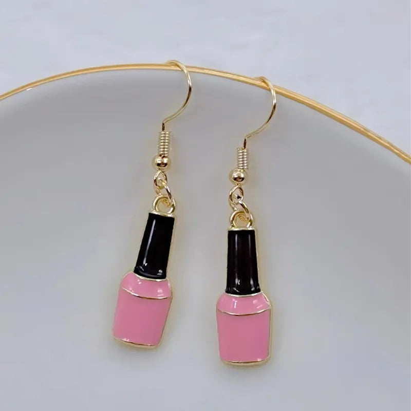 Creative nail salon art nail polish enamel earrings ladies girls gifts