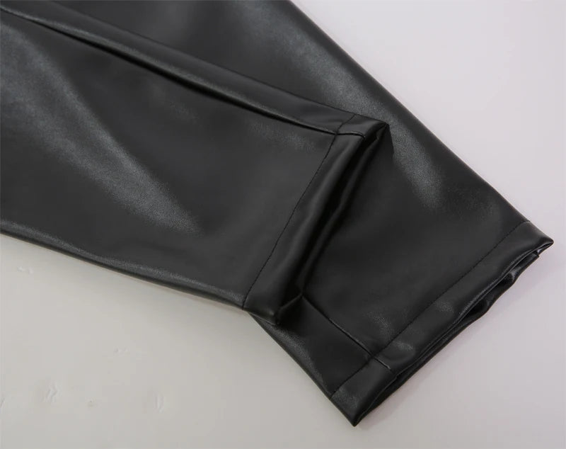 “NO RULES, JUST LEATHER” – Punk Fit Men’s PU Leather Pants for Stage, Streets & Sinister Style - Premium pants from dsers - Just $65.99! Shop now at Lizard Vigilante