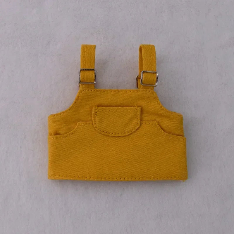 Labubu Doll Clothes Big Into Energy Clothing Replacement Summer Overalls with Straw Hat and Belt Set for Ropa Labubu