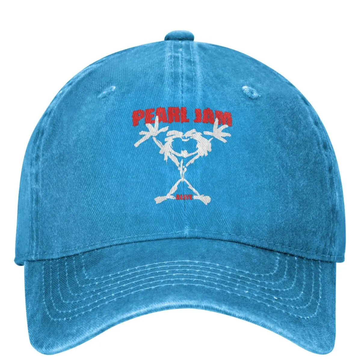 Pearl Jam Emblem Rock Grunge Band Baseball Cap – Unisex Distressed Washed Casual Summer Hat - Premium hats from Lizard Vigilante - Just $23.88! Shop now at Lizard Vigilante