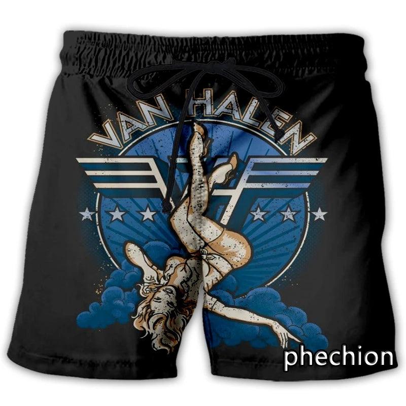 Men/Women Van Halen Band 3D Printed Casual Shorts Streetwear Men Loose Sporting Shorts L141 - Premium  from Lizard Vigilante - Just $26.99! Shop now at Lizard Vigilante