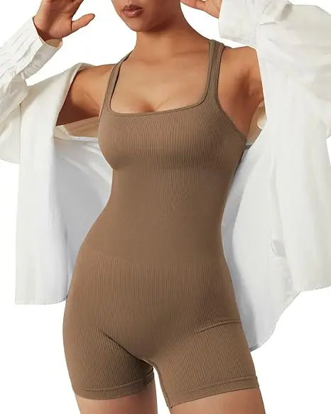 Seamless Bodysuiyts for Women  Contracted Tummy Control Rompers Sexy Sleeveless Backless  Yoga Sets Jumpsuits Women's Clothings - Premium  from Lizard Vigilante - Just $14.99! Shop now at Lizard Vigilante