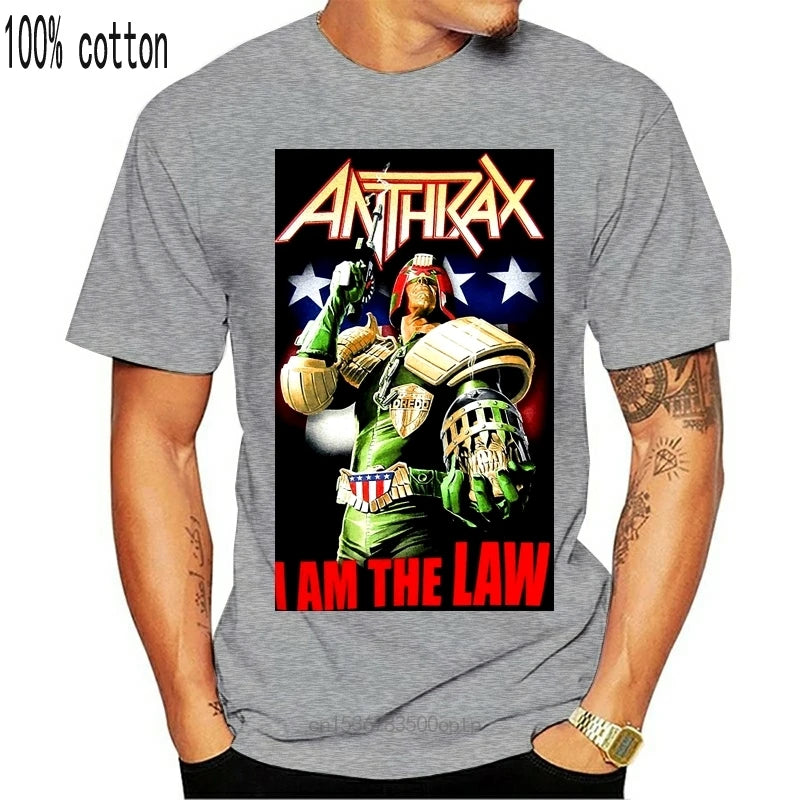 Anthrax JUDGE DREDD I AM THE LAW T-Shirt 2024 Thrash Metal Band - Lizard Vigilante