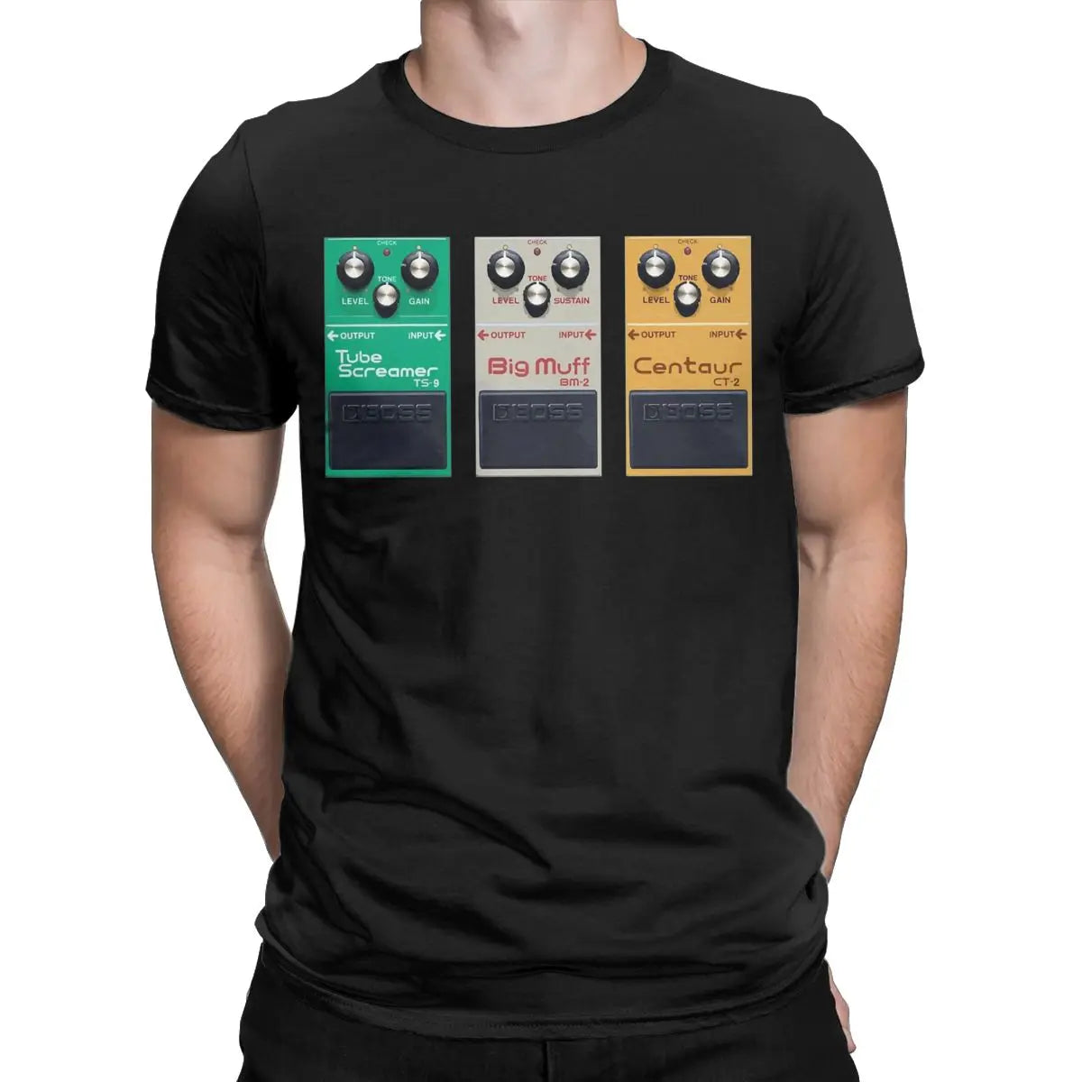 Fictional Pedal Trio Big Muff Guitar Pedal Effect Shoegaze Men's T Shirts Vintage Tees Round Collar T-Shirts Cotton Gift Idea - Premium  from Lizard Vigilante - Just $19.99! Shop now at Lizard Vigilante