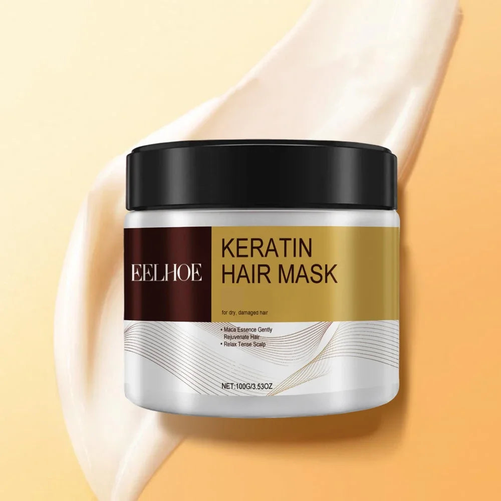Collagen Hair Mask Keratin Hair Treatment Deep Repair Argan Oil Collagen Essence Keratin Conditioner For Dry Damaged Hair 100G