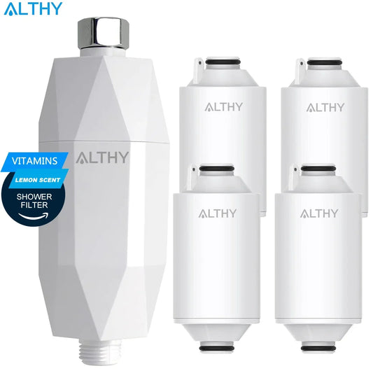 ALTHY Vitamin C Revitalizing Shower Water Filter - Banish Chlorine, Heavy Metals, and Improve Dry Skin, Hair, Dandruff, Eczema - Ultimate 4-Month Filter Life - Premium water filter from Lizard Vigilante - Just $68.99! Shop now at Lizard Vigilante