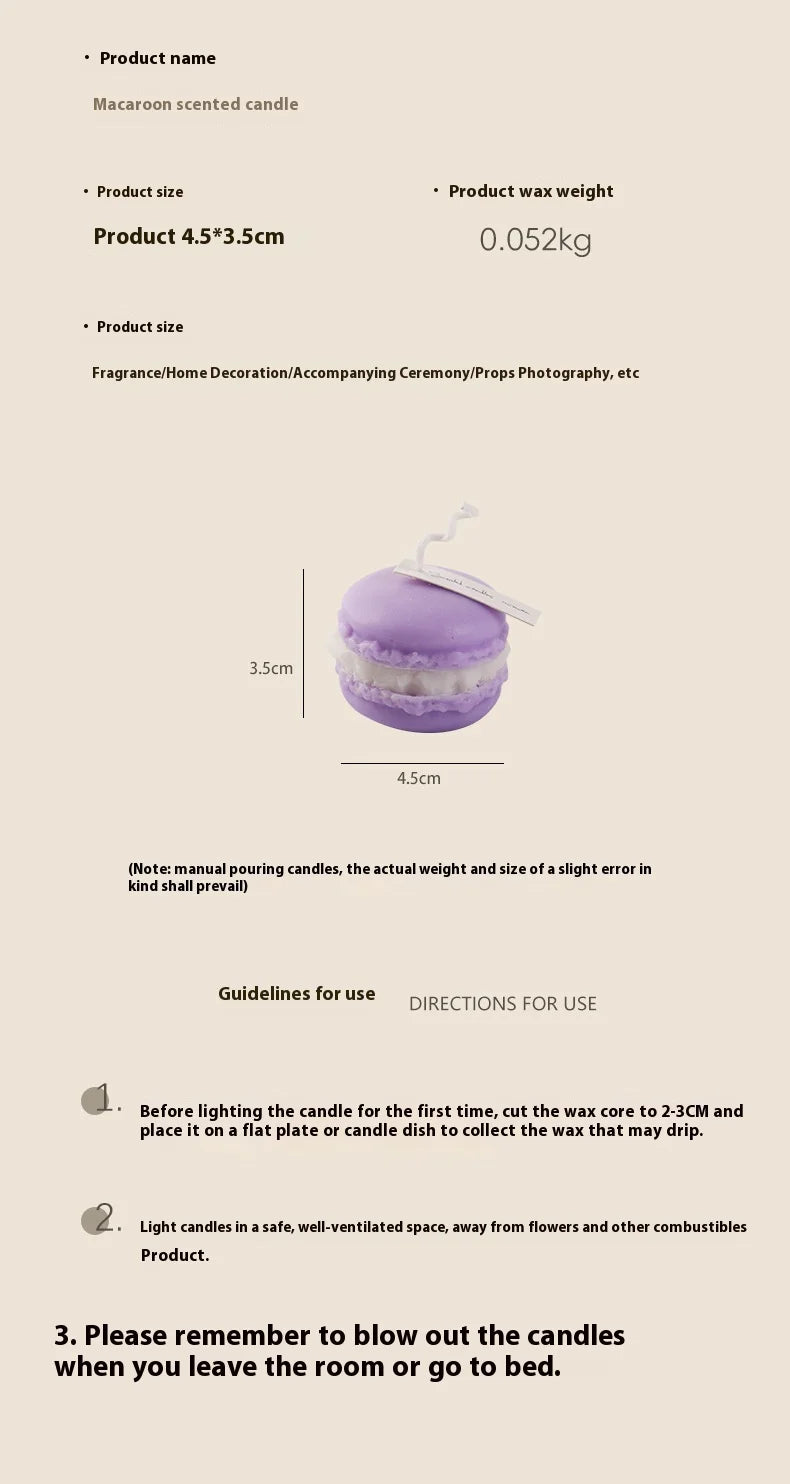 2025 Cute Macaron Creative Styling Aromatherapy Candles Home Fragrance Collection Decoration Ornaments Christmas Birthday Gifts