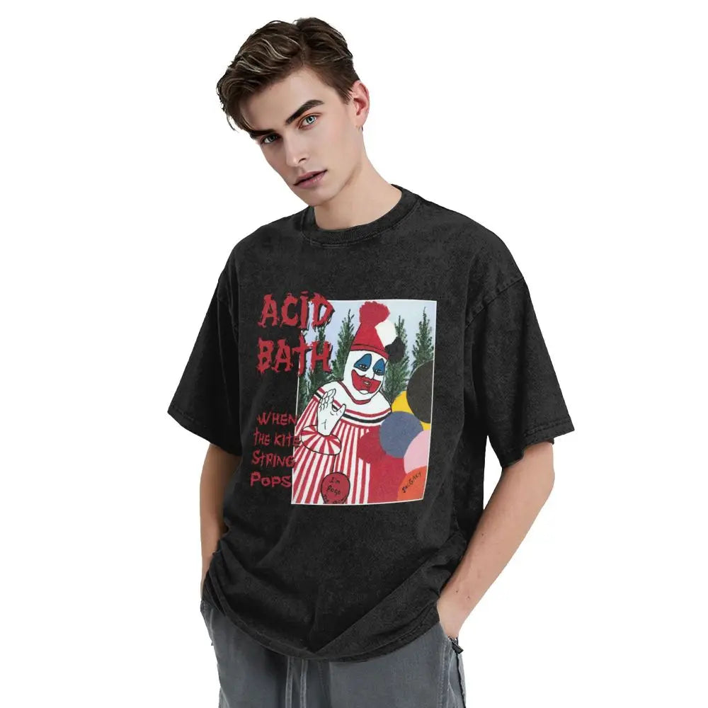 Acid Bath “When The Kite String Pops” Vintage Washed Tee — Oversized Streetwear For Men Who Own The Night - Premium tee from dseers - Just $50.99! Shop now at Lizard Vigilante