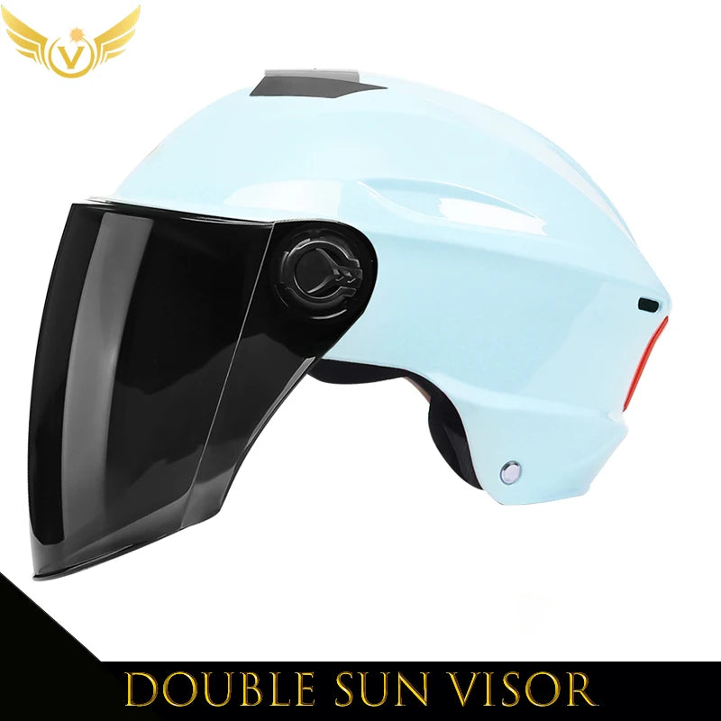 Electric Scooter Helmet Summer Vespa Chopper Motorcycle Helmets Safety Waterfall Soman Urban Articles Woman Men Moto Equipment - Lizard Vigilante