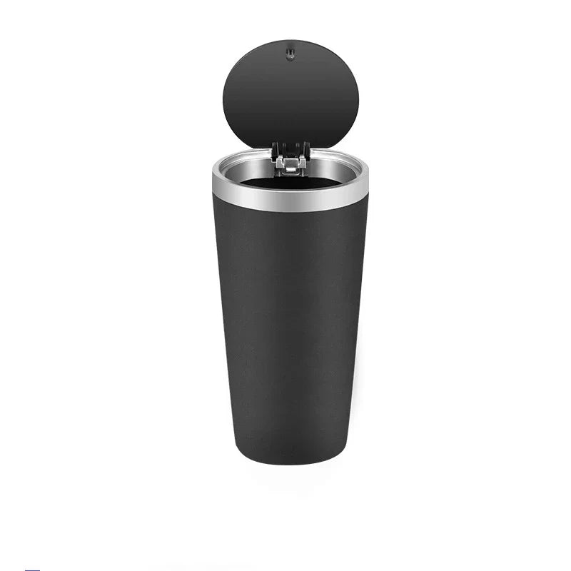 Dustbin Car Trash Can Convenient Click Open Cover Car Garbage Bin Cup Shaped Mini Desktop Trash Can Outdoor