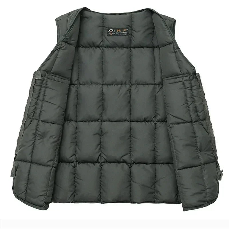 Classic Multi-Pocket Men's Padded Vest - Winter Warm Tactical Jacket - Premium vest from Lizard Vigilante - Just $23.88! Shop now at Lizard Vigilante