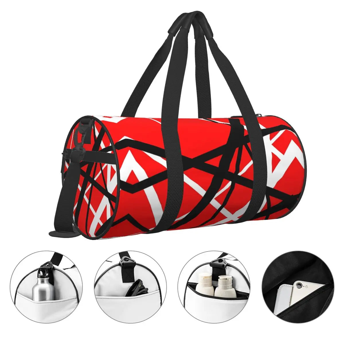 Van Halen Gym Bag Outdoor Sports Bags with Shoes Luggage Design Handbag Vintage Fitness Bag For Men - Premium  from Lizard Vigilante - Just $24.99! Shop now at Lizard Vigilante