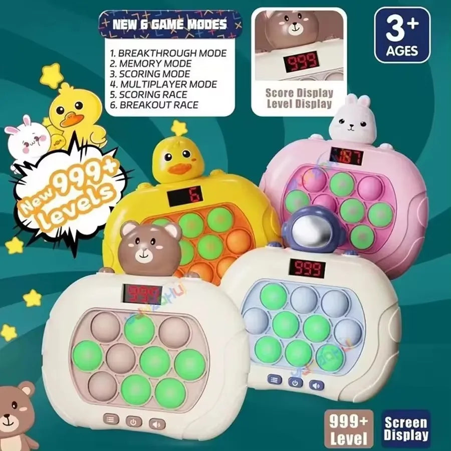 999 Levels Electronic Pop Light Quick Push Game Console - Premium game from Lizard Vigilante - Just $19.88! Shop now at Lizard Vigilante