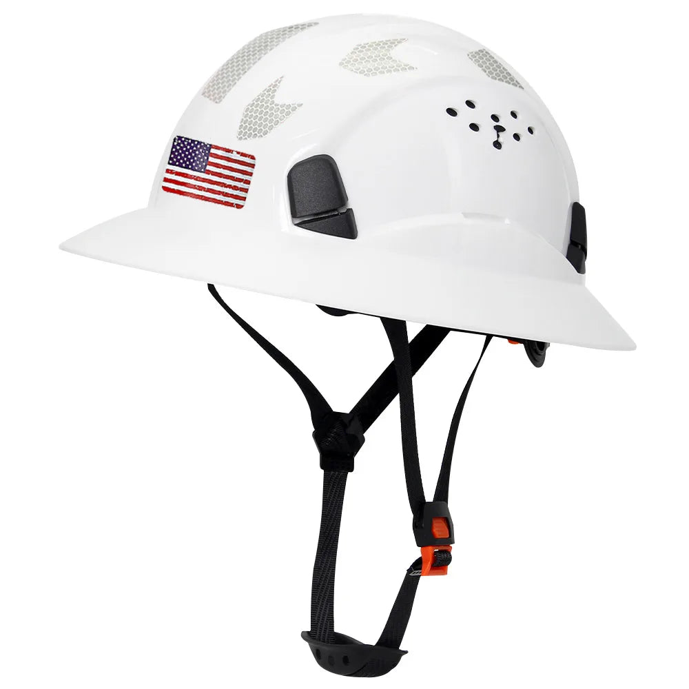 CE-Certified Full Brim Safety Helmet – Reflective, Durable Hard Hat for Construction, Engineering, and Rescue Work – Adjustable Fit with ANSI Standard Protection - Premium helmet from Lizard Vigilante - Just $43.88! Shop now at Lizard Vigilante