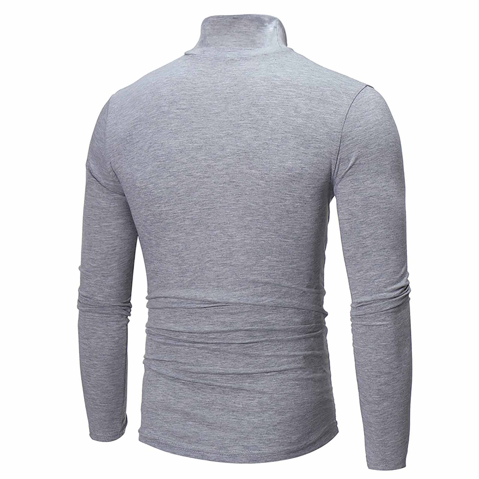 Men's Thermal Long Sleeve Turtleneck T-Shirt – Casual Slim Fit Pullover Top for Autumn and Winter - Premium turtleneck from Lizard Vigilante - Just $32.88! Shop now at Lizard Vigilante