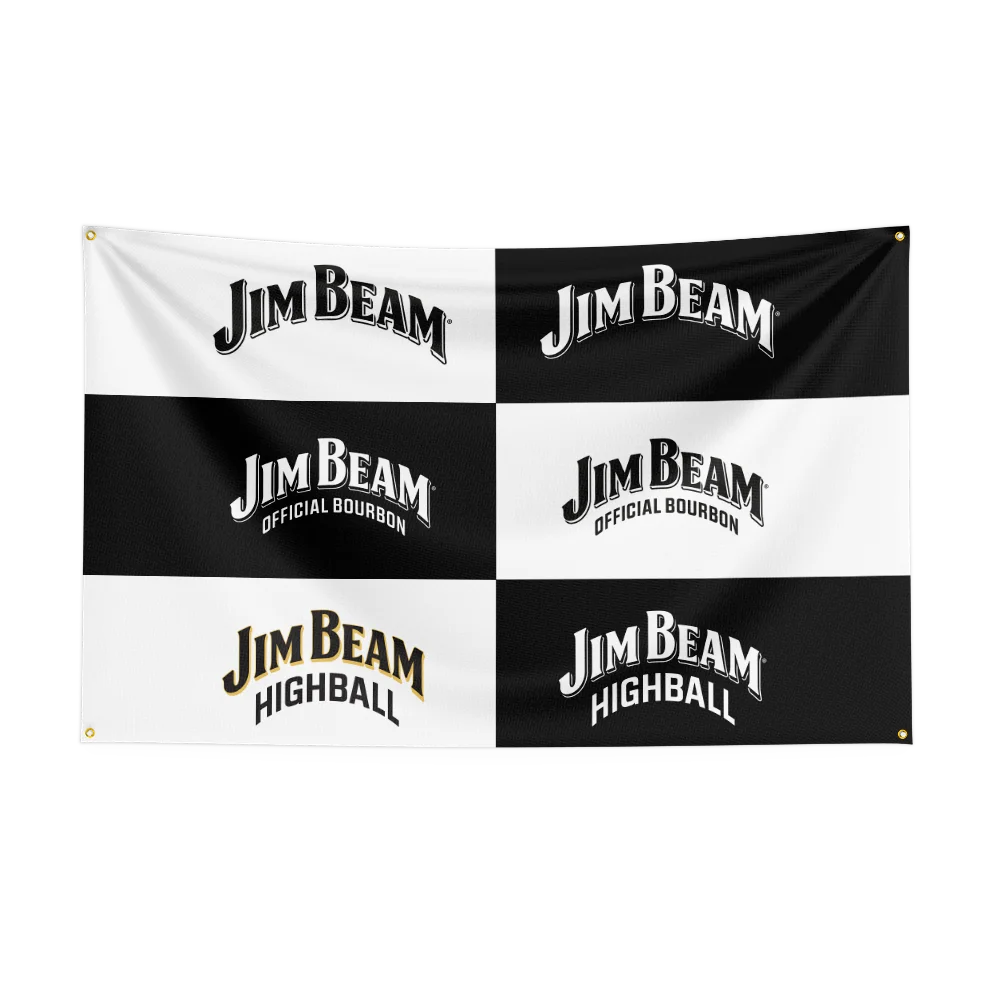 3×5ft Whisky Jim Beams Flag – Polyester Printed Alcohol Wine Banner for Drink, Rum, and Beer Decor - Premium  from Lizard Vigilante - Just $15.99! Shop now at Lizard Vigilante