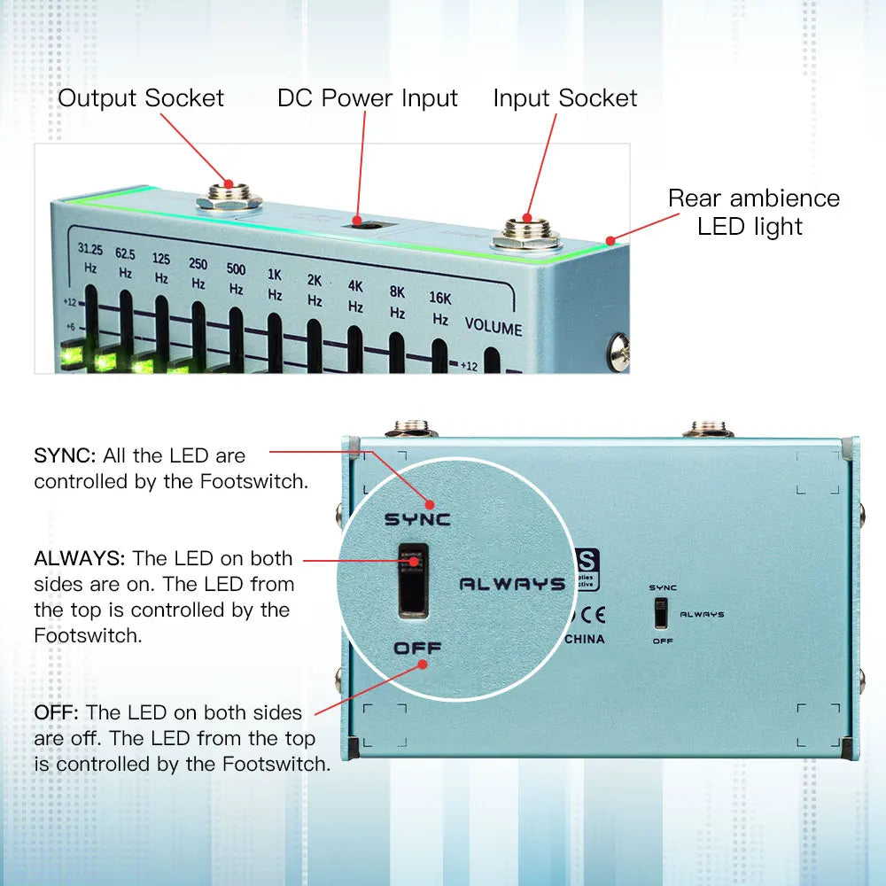 JOYO R-12 Band Controller EQ Pedal — 10-Band Frequency Assassin for Bass & Guitar | 31Hz-16kHz Tone Precision Weapon