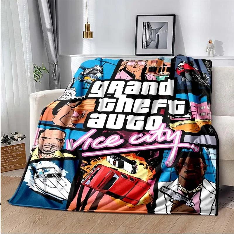 GTA 5 Grand Theft Auto Blanket, Lightweight Warm Insulation Sofa Bed Office Car Knee Pads Blankets - Premium blanket from Lizard Vigilante - Just $20.99! Shop now at Lizard Vigilante