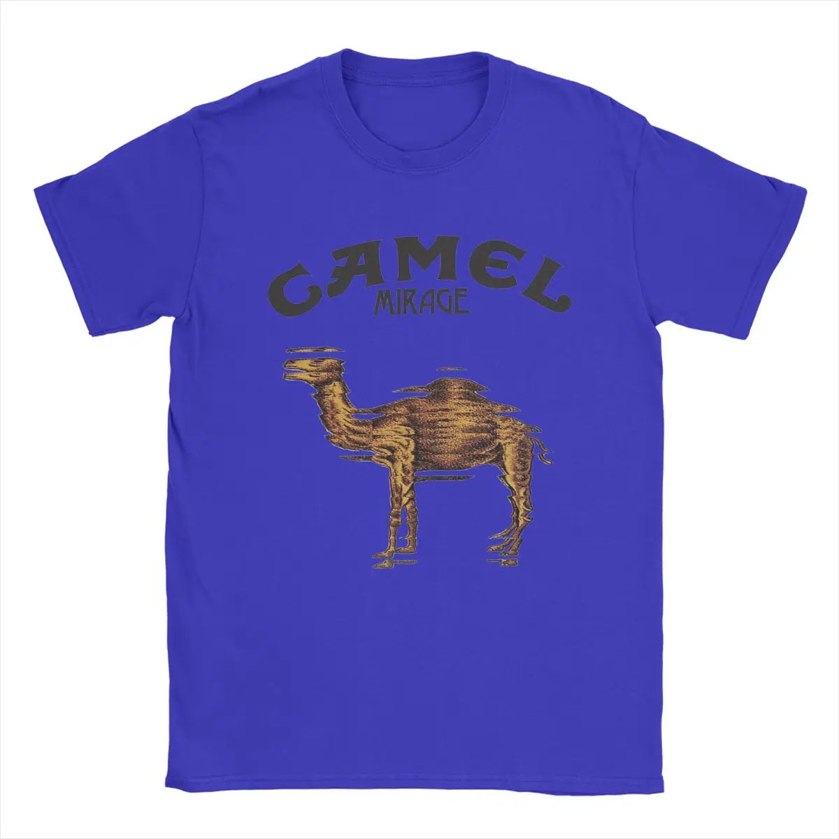 Camel Mirage Band T Shirt Men's Pure Cotton Novelty T-Shirts Crew Neck Tees Short Sleeve Tops 4XL 5XL - Premium  from Lizard Vigilante - Just $18.99! Shop now at Lizard Vigilante