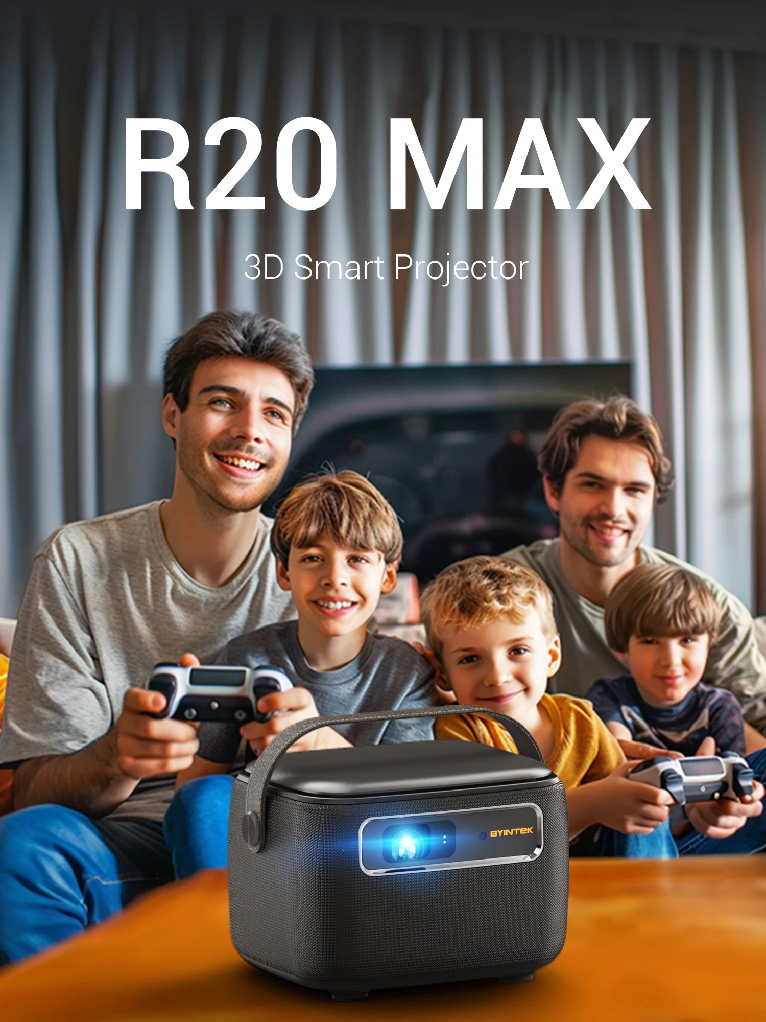 BYINTEK R20 Max Mini Projector 4K DLP Smart WiFi Android 11.0 LED 1080P Outdoor Home Theater Projectors With 15600mAh Battery - Premium  from Lizard Vigilante - Just $931.99! Shop now at Lizard Vigilante