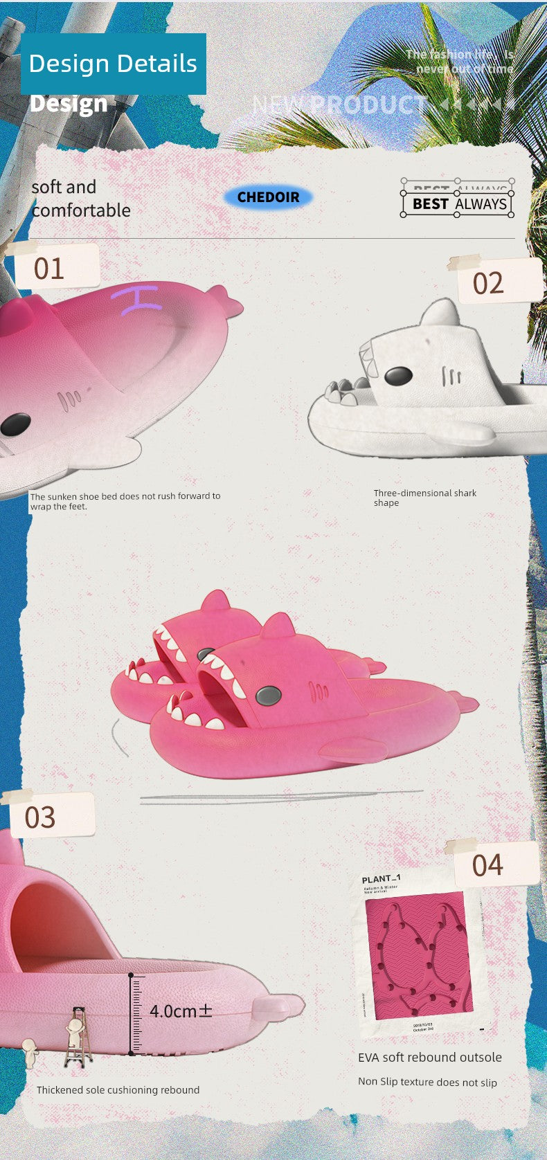 Chedoir Strawberry Bear Women's Deodorizing Filter Shark Slippers - Premium  from Lizard Vigilante - Just $12.99! Shop now at Lizard Vigilante