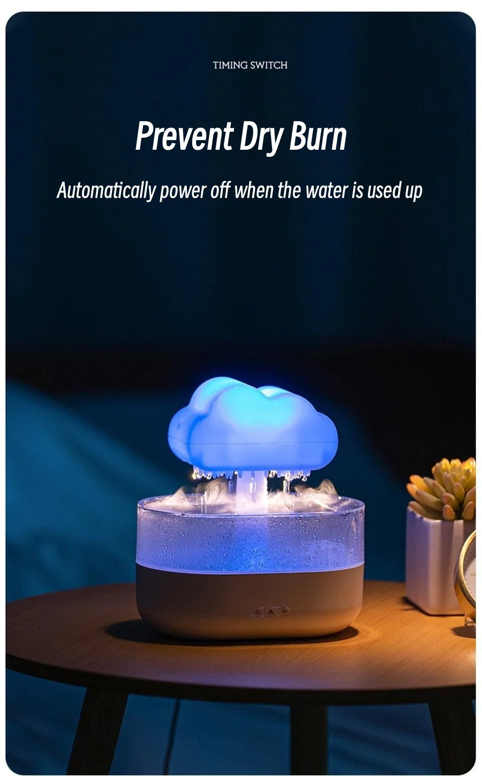 Mi Mushroom Air Humidifier Wireless Fragrance Diffuser Bedroom Essential Oils Diffuser Rain Cloud Night Light Home Appliance